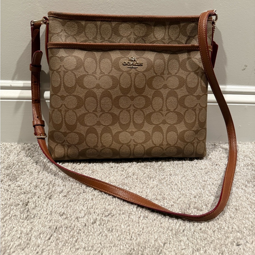 Tan and Brown Crossbody